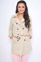 SAMANTHA STONE DOUBLE BREASTED TRENCH COAT