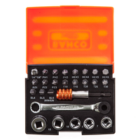 Bahco 2058/S26 Ratchet Socket Bit Set 26 Piece