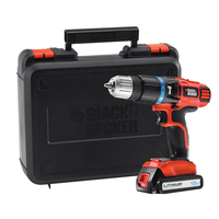 Black & Decker EGBL188K-GB 18V Li-Ion 2 Gear Hammer Drill (1x Battery) + Kitbox