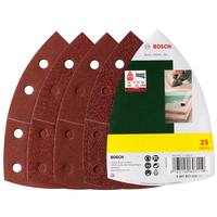 Bosch 2607017112 Mixed Grit 102 x 62,  93mm PSM Sanding Sheets (25 Pack)