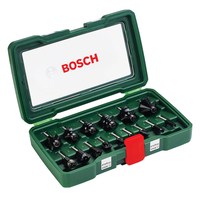 Bosch 2607019468 1/4in 15 Piece TC Router Set
