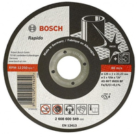 Bosch 2608600545 Rapido Standard Straight Cutting Disc Inox 115mm