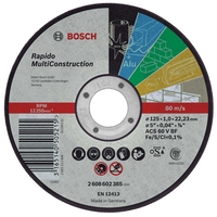 Bosch 2608602384 Multi Construction Rapido Straight Cutting Disc 115mm