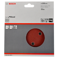 Bosch 2608605089 Random Orbit Sanding Sheets 150mm (Pack of 5)