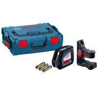 Bosch GLL 2-50 + BM1 - Cross Line Laser Level 20m Range + Wall Mount in L-Boxx