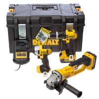 Dewalt 18V 3-Piece Cordless Package, DCD785,  DCF885,  DCG412 (2 x 4Ah Batteries)