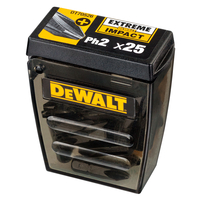 Dewalt DT70526 25 Piece PH2 Extreme Impact Screwdriver Bit Set 25mm