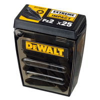 Dewalt DT70527 25 Piece PZ2 Extreme Impact Screwdriver Bit Set 25mm
