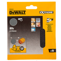 Dewalt DTM3103 125mm Random Orbit Mesh Sanding Discs 80 Grit (5 Pack)