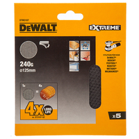 Dewalt DTM3107 125mm Random Orbit Mesh Sanding Discs 240 Grit (5 Pack)