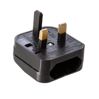 Fast Fit Converter - CEE7 Europlug to UK Converter (Black 5 amp)