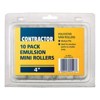 Harris 80718 Contractor Mini Emulsion Roller Pack 4" (Pack of 10)