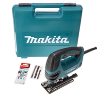 Makita 4350FCTX1 Orbital Action Jigsaw with Tool-less Blade Fixing + Blades 110V