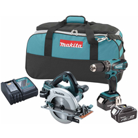 Makita DLX2084MX1 18V Cordless li-ion 2 Piece Cordless Kit (4 x 4Ah Batteries)