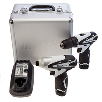 Makita LCT204W 10.8V Li-ion 2 Piece Kit (2 x 1.3Ah Batteries) - White