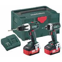 Metabo 685032000 18V Cordless Kit,  SB 18 LT,  SSD 18 LT,  2 Batteries Metaloc Case