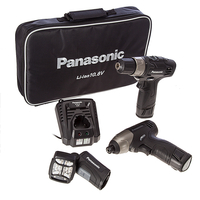 Panasonic EYC110LA2L 10.8V Cordless Drill Driver/Impact Driver/Torch (2 x Batts)