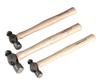 Sealey AK203 Ball Pein Hammer Set 3pc Hickory Shaft