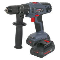 Sealey CP6018V Cordless li-ion Combi Drill/Driver 18v Super Torque 1hr Charge - 2 Batteries