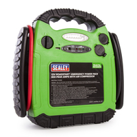 Sealey RS1322HV Roadstart Emergency Power Pack With Air Compressor 12v 900 Peak Amps