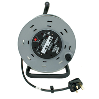 SMJ CTH2513 25 Metre 13 Amp 4 Socket Heavy Duty Cable Reel with Thermal 240V