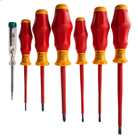 Wera 031576 Kraftform Comfort VDE Screwdriver 7 Piece Set (5 Slotted,  2 Pozi)