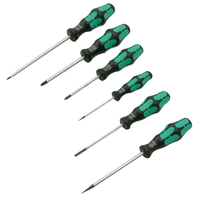 Wera 105656 Kraftform 334/355/6 6 Piece Screwdriver Set Slot x 4 Pozi x 2