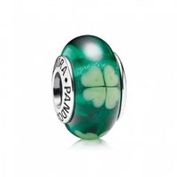 Green Clover Murano Glass Charm 790927