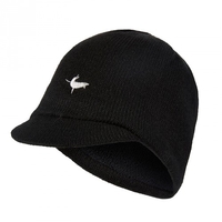 Peaked Beanie Hat - Black