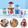 5 Layers Russian Nesting Dolls Wooden Christmas Ornaments DIY Handmade Crafts Creative Merry Christmas Gifts