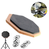 6 inch Dumb Pad Exercise Mat Blow Plate Drummer Rubber Double Side Soft Black