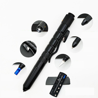 B008.2 Outdoor EDC Multi-functional Self Defensive Tactical Pen With Emergency LED Light Whistle Glass Breaker Cutter fo