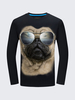 Fun 3D Sharpei Dog Sun Glassess Animal Printing T-shirts