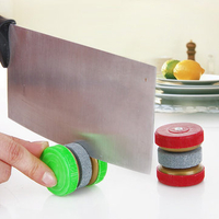 Honana Mini Kitchen Knife Sharpener Stone Abrader Two Grinding Wheels Sharpening Tool