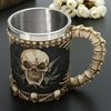 Honana Skull And Bones Fiendish 3D Tankard Mug Drinking Cup Coffee Beer Pirate Gothic