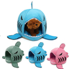 M Size Cute Removable Shark Mouth Pet Dog Cat Kennel House Bed Washable