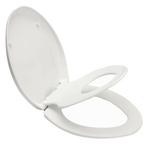 V-shaped Soft Closing Adult Thicker Toilet Seat Cover with Built-in Child Potty Training Seat