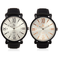 V6 Men Fashion Sports Round Quartz Silicone Simple Style Watch
