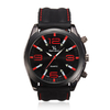 V6 Men Simple Style Sports Round Silicone Quartz Fashion Watch