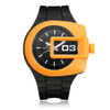 V6 Super Speed Rubber Big Dial Square Number Men Women Quartz Watch