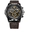 V6 V0288 Fashion PU Leather Band Life Waterproof Unisex Quartz Wrist Watch