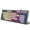 V6000 Wired Keyboard 96 Keys Type-C to USB RGB Backlight Ergonomic Keyboard for Home Office