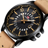 VA VA VOOM VA-206 Casual Style Date Display Outdoor Quartz Watch Leather Band Men Watch
