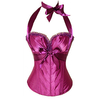 VACODO Halter Sexy Lace Body Shaping Court Corset Overbust Waist Training Bustier