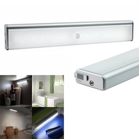 Wireless Light Sensor PIR Motion Night Light Portable USB Rechargeable Lamp for Cabinet Closet