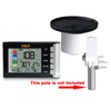 Wireless Rain Gauge 433Mhz LCD Display Indoor Outdoor Temperature Humidity Monitor Up to 100m Range Automatic Collector