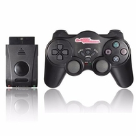Wireless Shock Came Controller Gamepad Joypad for Sony Playstation 2 PS2 Black