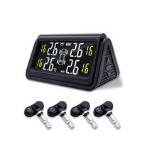Wireless TPMS Tire Pressure Monitor Car Tire Pressure Monitoring System Solar Charging Car Tire Pressure Sensor Real-Tim