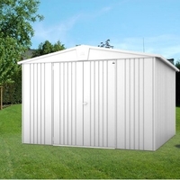 10 x 10 Premier Heavy Duty Metal Silver Metallic Shed (3.16m x 3.0m)