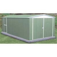 10 x 20 Utility Pale Eucalyptus Metal Garden Shed (3m x 6.02m)